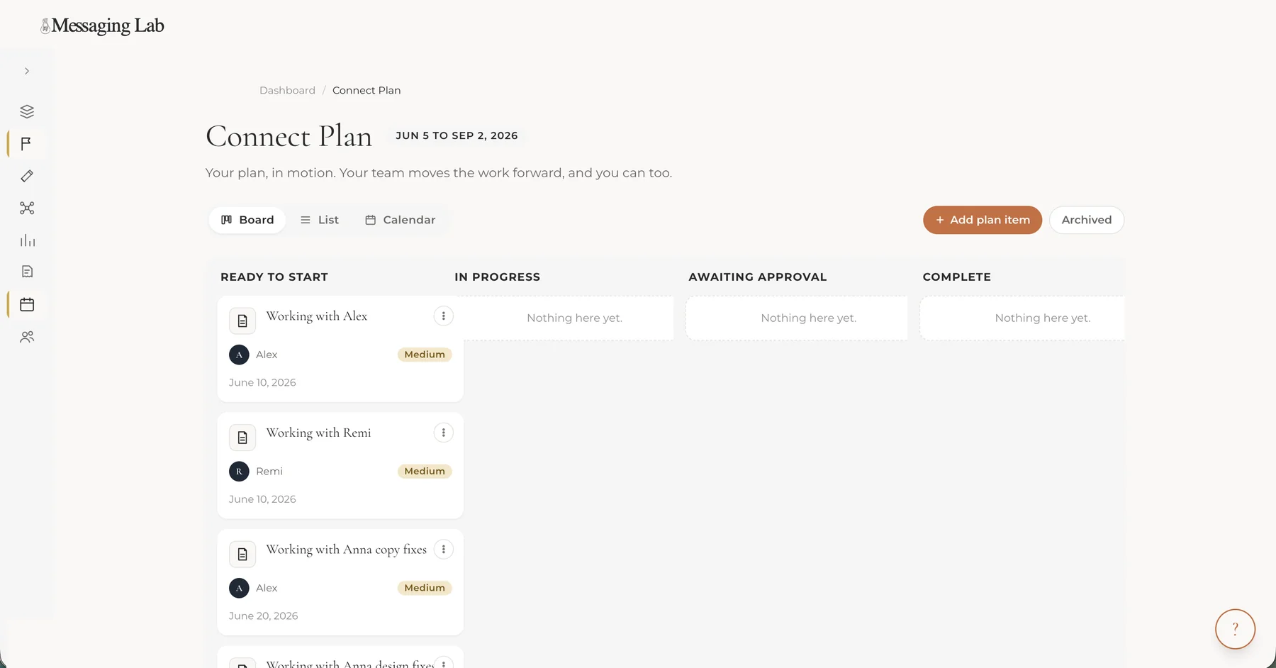 The Messaging Lab app — Publish.